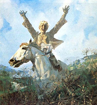 Картина красноярского художника Владилена Харламова «Победа» (1985 г.) 